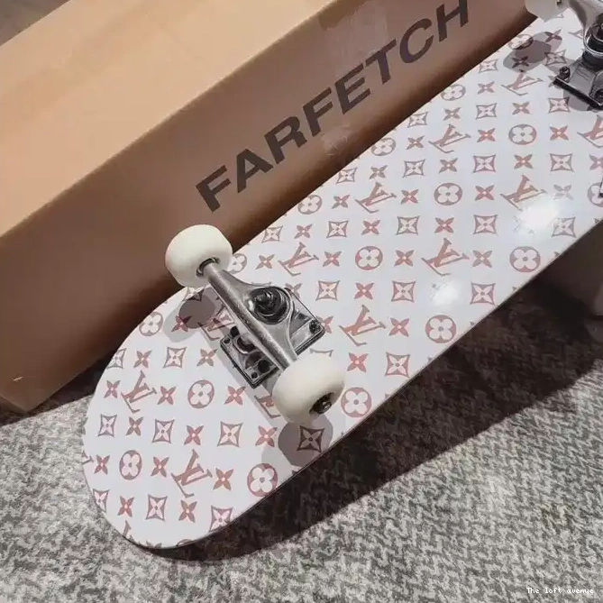 LV SKATEBOARD BROWN MONOGRAM CUSTOM 0523